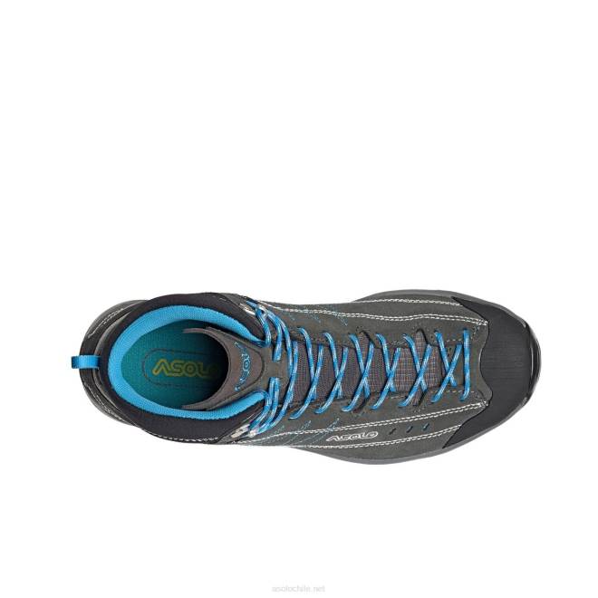 nucleon mid gv mujeres Asolo grafito/plata/azul cian 0X4D14